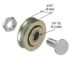 CRL 1" Diameter Steel Ball Bearing Replacement Roller 5/16" Wide