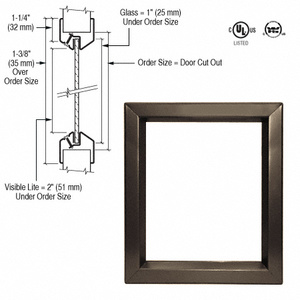 CRL 24" x 32" Door Vision Lite