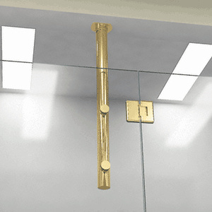 CRL Polished Brass 33" Two Point Vertical Post System