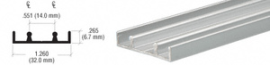 CRL Satin Anodized Aluminum Lower Track Extrusion