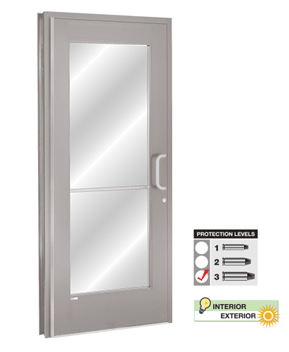 CRL Level 3 Aluminum Bullet Resistant Door Satin Anodized finish