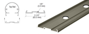 CRL Beige Gray Pre-Punched 241" Top Rail Infill for Pickets