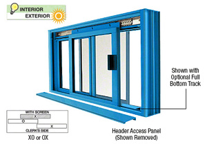 CRL Custom Color Powder Painted DW Series Manual Deluxe Sliding Service Window OX or XO with Screen