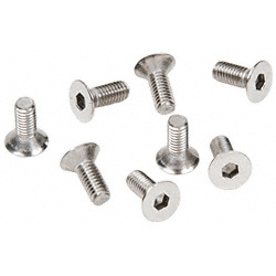 CRL Polished Chrome 5 mm x 12 mm Cover Plate Flat Allen Head Screws