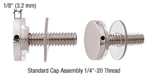 CRL Chrome 3/4" Diameter Standoff Cap Assembly