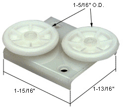 CRL 1-5/16" Double Horizontal Roller Guide for Carvel Doors From Peachtree