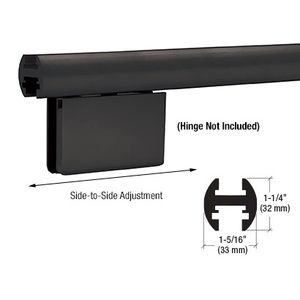 CRL Matte Black 95" EZ-Adjust Shower Door Header Kit