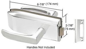 CRL Clear Anodized Glass Mounted Passage Latch