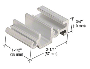 CRL-U.S. Aluminum Shear Block for 4-1/2" Top Notch System with Screws- 20/Pk