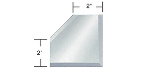 C.R. Laurence crl clear mirror glass beveled mirror strips bm4s2x20