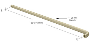 CRL Champagne Astral Push Bar for 72" Door