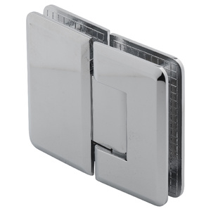 Polished Chrome 180º Glass to Glass Premier Series Hinge with  5° Pin