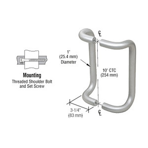 CRL Aluminum Paired Back-to-Back Offset Door Pull