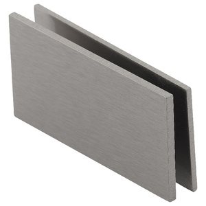 Brushed Nickel 2" x 4" 180 Degree Glass to Glass Designer Series Clip