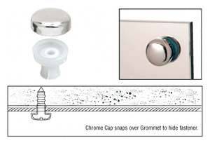 CRL Mirror Grommets with Chrome Caps