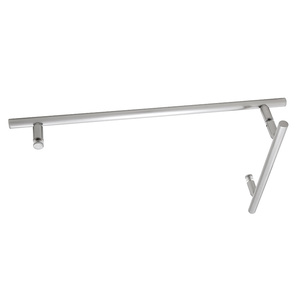 CRL Satin Chrome 8" x 18" LTB Combo Ladder Style Pull and Towel Bar