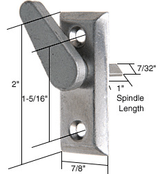 CRL 2" Thumbturn with 1-5/16" Screw Holes for Hollyview Doors