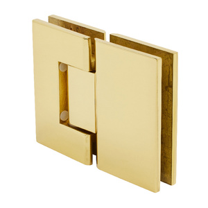 CRL Polished Brass Geneva 580 Series 180 Degree Glass-to-Glass Hinge with 5 Degree Offset