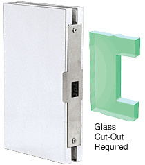 CRL Satin Anodized 6" x 10" Center Lock Glass Keeper