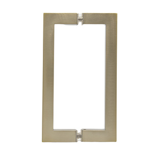 CRL Brushed Bronze 8" x 8" SQ Series Square Tubing Back-to-Back Pull Handles