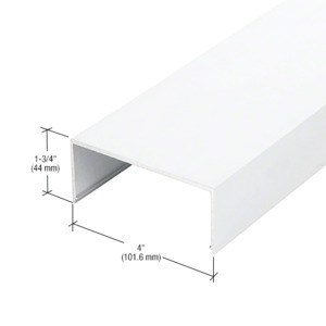 CRL-U.S. Aluminum Center Hung Door Header, White KYNAR® Paint- 21'-4"