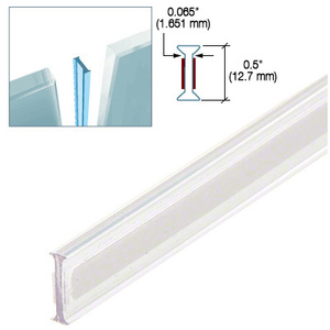 CRL Clear Copolymer Strip for 180 Degree Glass-to-Glass Joints - 1/2" (12mm) Tempered Glass