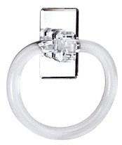 CRL Clear Acrylic Mirrored 5" Towel Ring