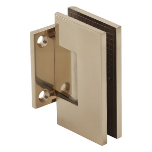 Polished Brass Wall Mount with Short Back Plate Maxum Series Hinge with 5° Pin