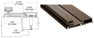 CRL Dark Bronze 100 Series Standard Duty Full Surface Continuous Hinge