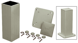 CRL Beige Gray Standard 4" x 4" Surface Mount 48" Long Post Kit