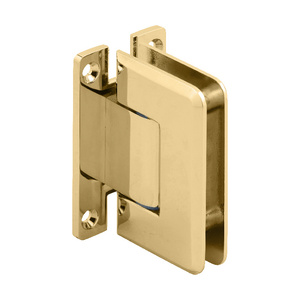 CRL Polished Brass Pinnacle 337 Series Adjustable Wall Mount 'H' Back Plate Hinge