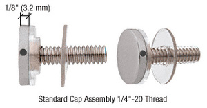 CRL 316 Brushed Stainless 3/4" Diameter Standoff Cap Assembly