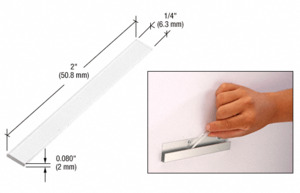 CRL Clear .080" x 1/4" x 2" Plastic Setting Blocks