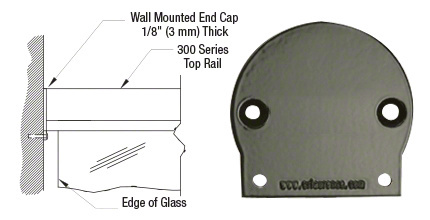 CRL Beige Gray 300 Series Wall Mount End Cap