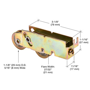 CRL 1-1/8" Tandem Sliding Glass Door Roller with 11/16" Wide Housing for Pacific Doors Bulk (10) Pack