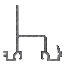 CRL-U.S. Aluminum Clear Anodized Head Insert - 24'-2"