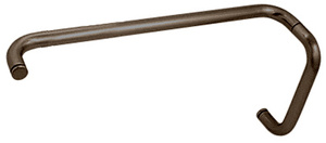 CRL Oil Rubbed Bronze 8" Pull Handle and 18" Towel Bar BM Series Combination Without Metal Washers
