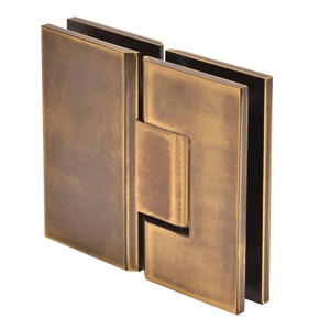 CRL Vintage Brass Vienna 180 Series Glass-to-Glass Hinge