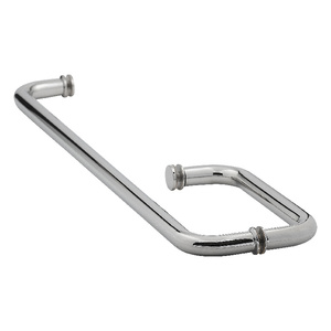 Polished Stainless Steel 8" x 22" Towel Bar Handle Combo with Washers