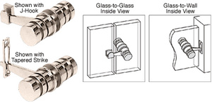 CRL Polished Nickel 180 Degree Knob Latch