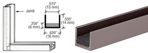 CRL Duranodic Bronze Anodized Aluminum Single Jamb with Sponge Rubber Lining