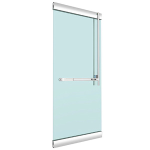 CRL-Blumcraft® Polished Stainless Right Hand Reverse Rail Mount Keyed Access "JS" Exterior, Top Securing Panic Handle