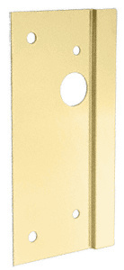 CRL Satin Brass 4" x 10" Left Hand Center Lock Latch Guard