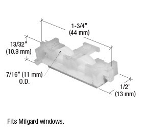 CRL Sliding Window Roller with 7/16" Nylon Wheel for Milgard Windows