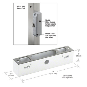 CRL Sky White Electric Strike Housing for Adams Rite® 74R1