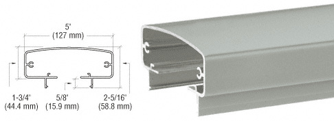 CRL Agate Gray 400 Series 241" Top Rail