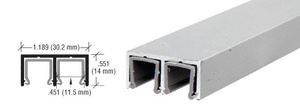 CRL Satin Anodized Aluminum Plastic Lined Double Upper Channel