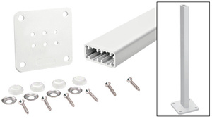 CRL Sky White Trim-Line 48" Surface Mount Post Kit