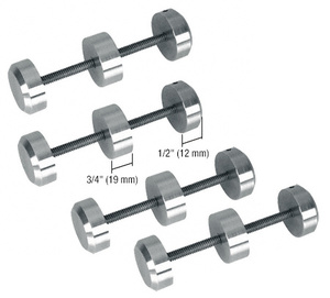 CRL Brushed Stainless Surround Sound Spacer Studs for Bullet Resistant Protective Barrier Systems