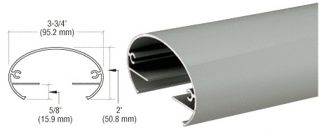 CRL Agate Gray 350X Series 241" Top Rail